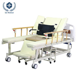 &Uuml;berrollsicheres, umwandelbares Rollstuhlbett mit sturzsicherer R&uuml;ckenlehne und Split-Funktions-Design – ISO 13485-zertifiziertes Pflegebett f&uuml;r bettl&auml;gerige/&auml;ltere Pflege, 2120 mm Stahlrahmen und Toilettenassistenzsystem