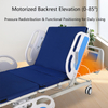 Сверхмощная электрическая медицинская кровать весом 280 кг с регулируемой спинкой. Подставка для ног и позиционирование Фаулера - больничная койка из холоднокатаной стали для пожилых парализованных пациентов, включает в себя защитные поручни из АБС-пластика и пищевой поднос.
