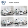 Lit m&eacute;dical ICU avec surveillance du poids et &eacute;cran tactile LCD – Lit d'h&ocirc;pital &eacute;lectrique 5 fonctions avec garde-corps hydrauliques, commande de RCP et roulettes silencieuses pour soins intensifs/usage domestique