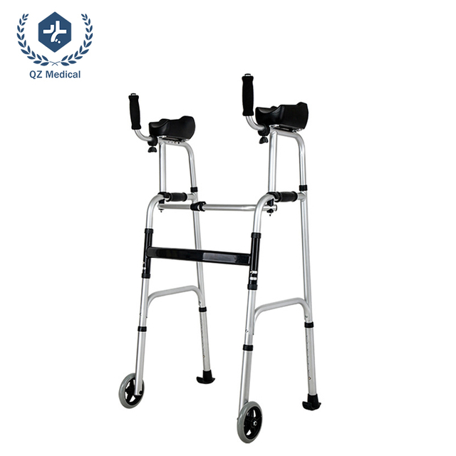 D&eacute;ambulateur mobile &agrave; deux bras avec support ergonomique r&eacute;glable en hauteur sur 7 niveaux