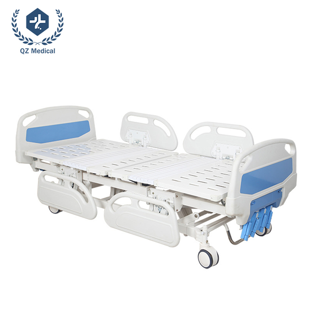 Manuelles Krankenhausbett mit 5 Funktionen – 75&deg;-R&uuml;ckenlehne/25&deg;-Beinlift, neigbare Basis und h&ouml;henverstellbar (450–750 mm), verst&auml;rkter kaltgewalzter Stahlrahmen mit Absenkschienen – 250 kg Tragf&auml;higkeit