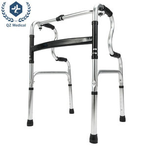 Andador plegable ajustable de 6 posiciones con asiento de ducha - Andador de aluminio liviano de 2,5 kg | Capacidad de 300 lb y dise&ntilde;o de modo dual para uso en ba&ntilde;o/hogar/rehabilitaci&oacute;n