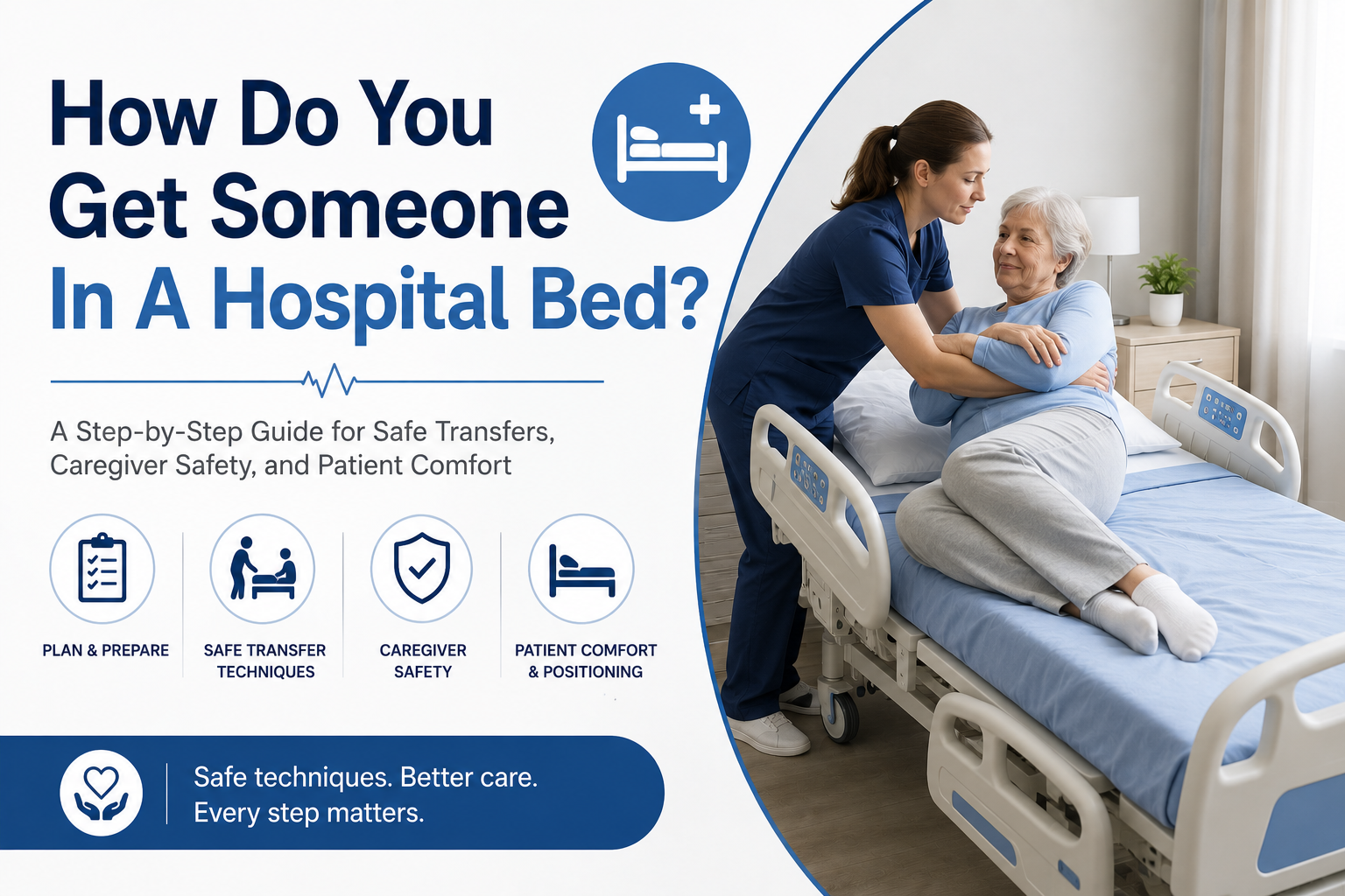 Wie bringt man jemanden in ein Krankenhausbett?